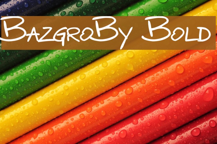 BazgroBy Bold Font examples