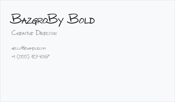 BazgroBy Bold Business Card