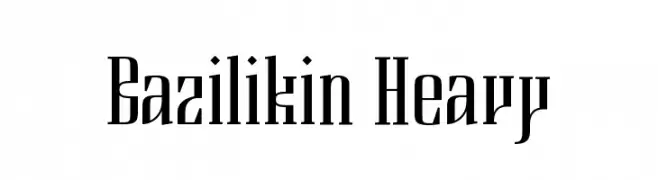 Bazilikin Heavy  Скачать бесплатные шрифты