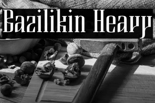 Bazilikin Heavy Font examples