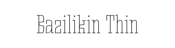 Bazilikin Thin  font caratteri gratis