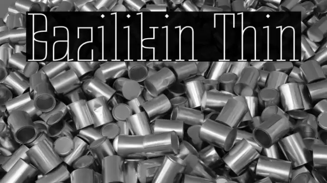 Bazilikin Thin Font examples