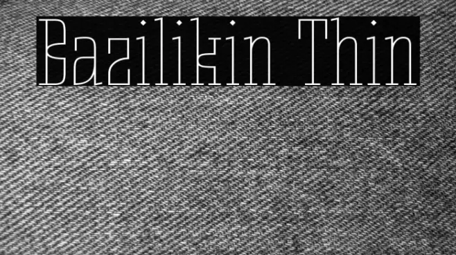 Bazilikin Thin Font examples
