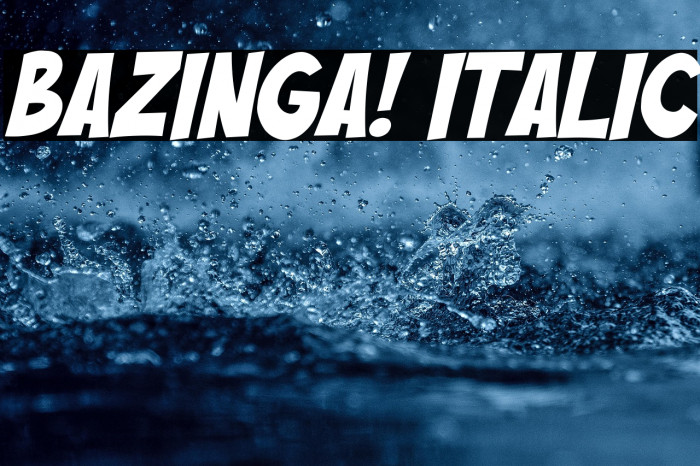 Bazinga! Italic Example 1