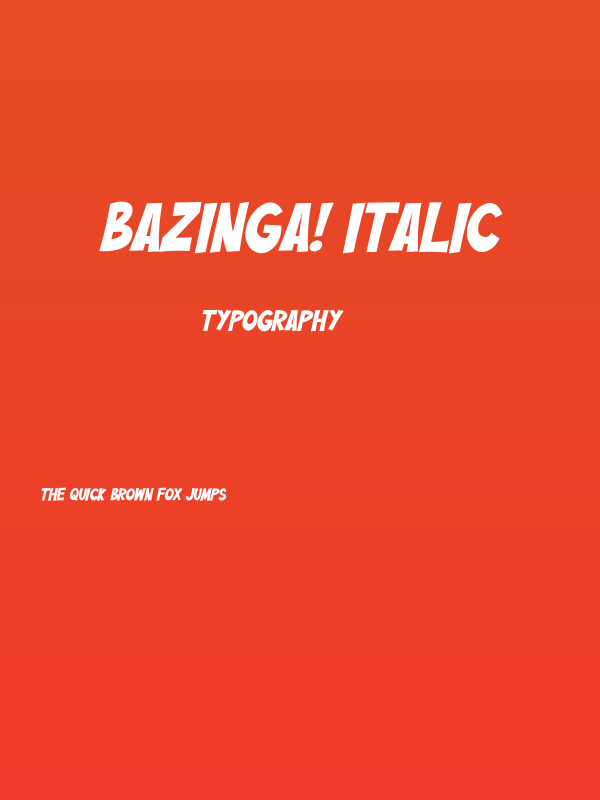 Bazinga! Italic Poster