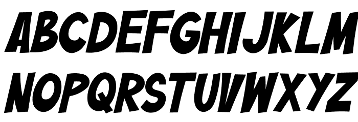 Bazinga! Italic Font LOWERCASE
