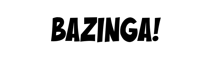 Bazinga!  नि: शुल्क फ़ॉन्ट्स डाउनलोड