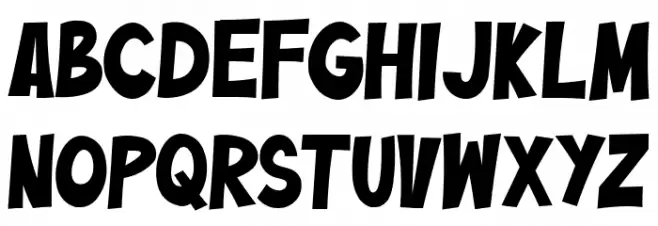 Bazinga! フォント 大文字
