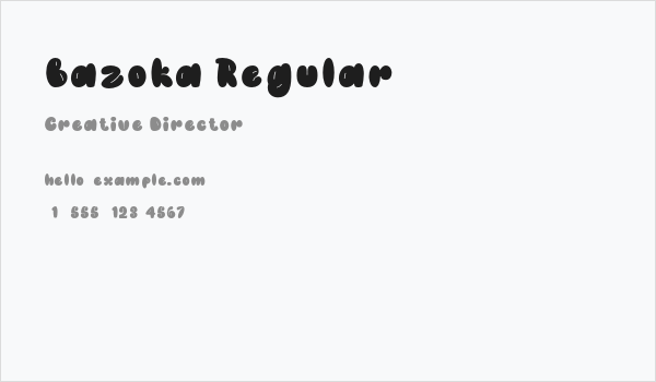 Bazoka Regular Business Card