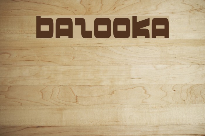 Bazooka Font examples