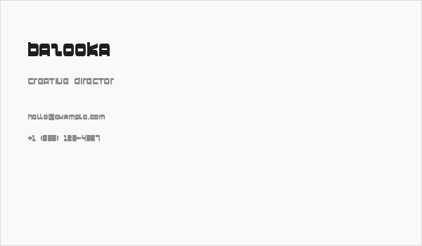 Bazooka Business Card