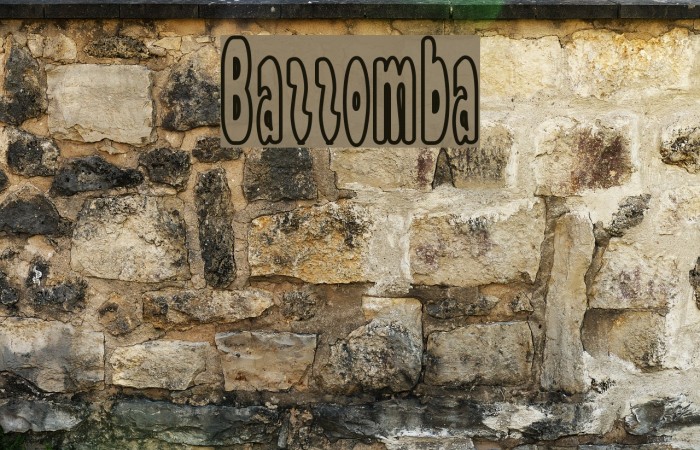 Bazzomba Font examples