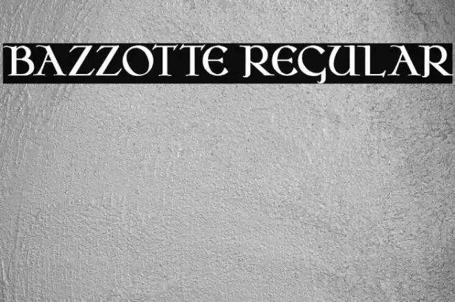 Bazzotte Regular Font examples