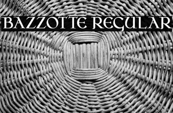 Bazzotte Regular Font examples