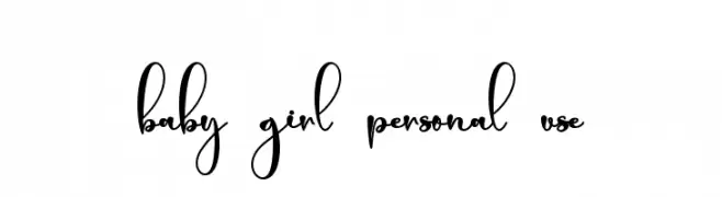 baby girl personal use  नि: शुल्क फ़ॉन्ट्स डाउनलोड