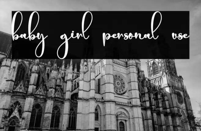 baby girl personal use Font examples