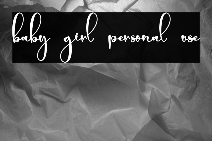 baby girl personal use Example 2