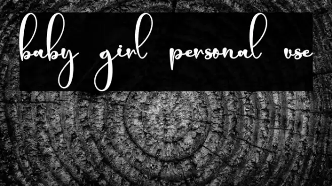 baby girl personal use Font examples