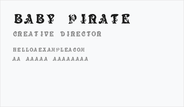 baby pirate Business Card