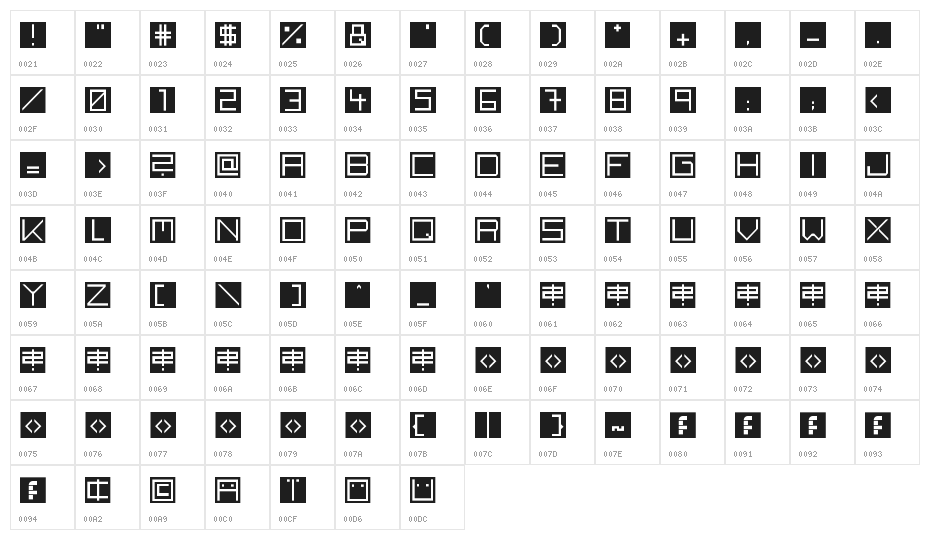 back to heavy coat fat ground Regular Character Map