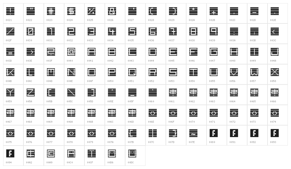 back to heavy coat fat ground_line-h Regular Character Map