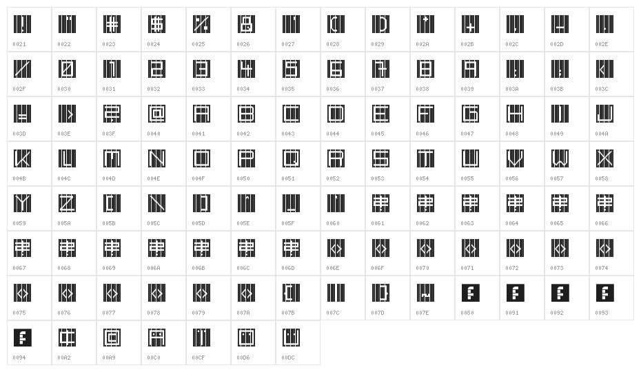 back to heavy coat fat ground_line-v Regular Character Map