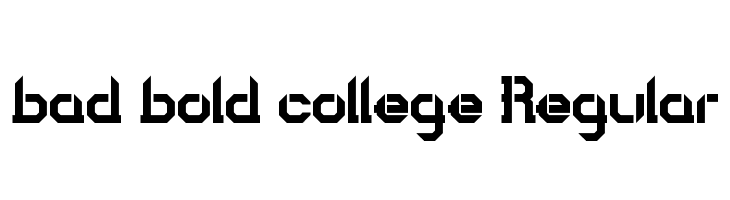 bad bold college Regular  Скачать бесплатные шрифты