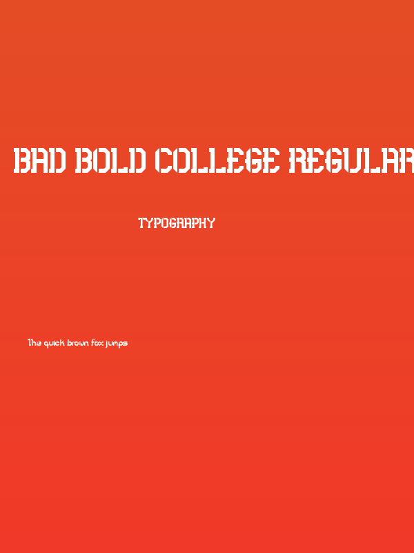 bad bold college Regular Poster