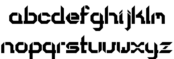 bad bold college Regular Font LOWERCASE