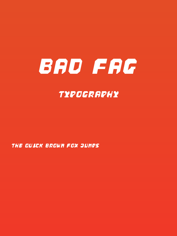 bad fag Poster