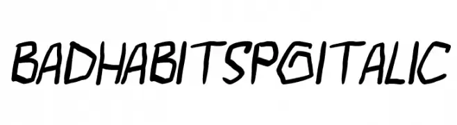 bad habits pg Italic  フリーフォントのダウンロード