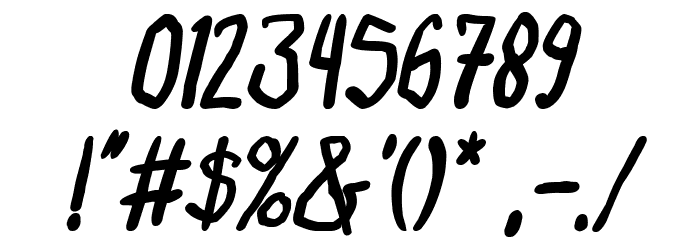 bad habits pg Italic Font OTHER CHARS