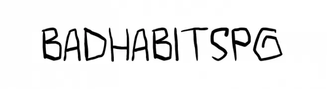 bad habits pg  フリーフォントのダウンロード