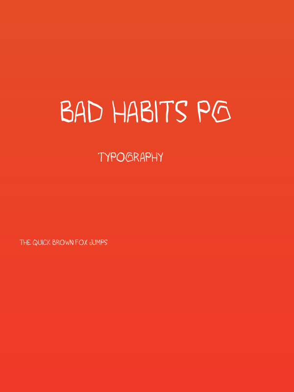 bad habits pg Poster