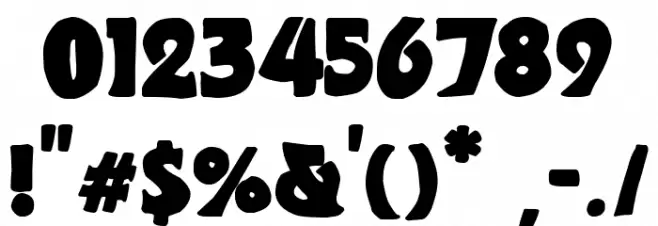 bad house フォント その他の文字