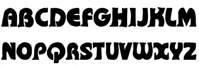 bad house フォント 大文字