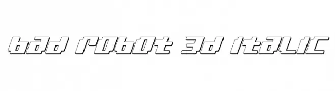 bad robot 3d italic  免费字体下载
