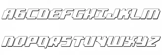 bad robot 3d italic Font Litere mari