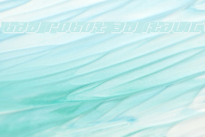 bad robot 3d italic Font examples