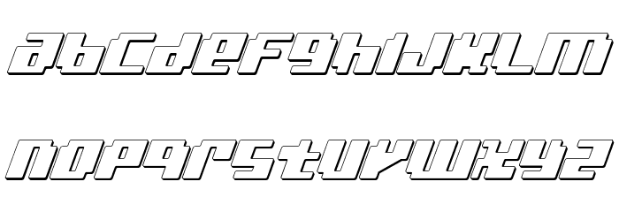 bad robot 3d italic Font LOWERCASE