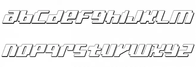 bad robot 3d italic Fonte MINÚSCULAS