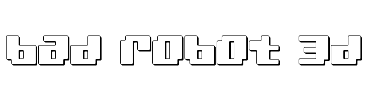 bad robot 3d Font