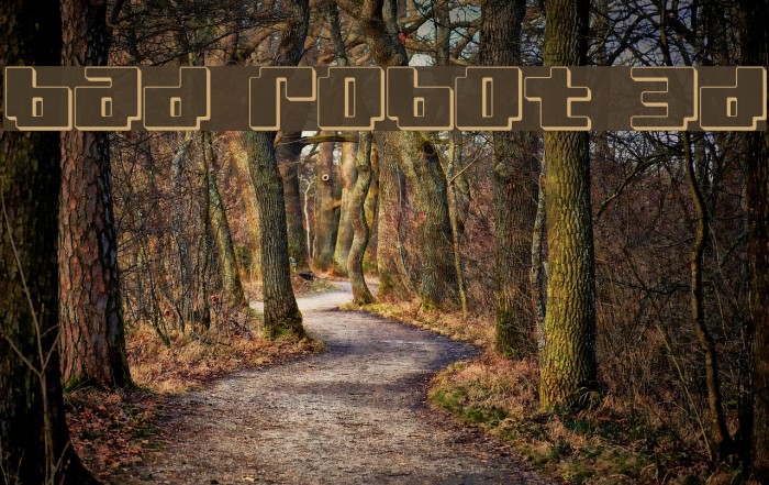 bad robot 3d Font examples