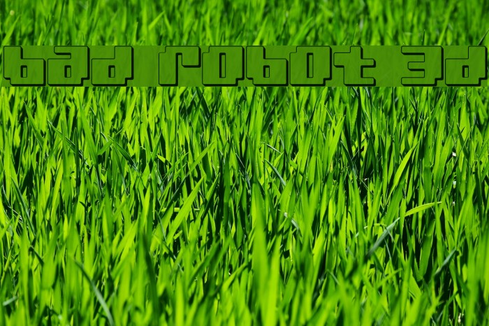 bad robot 3d Font examples