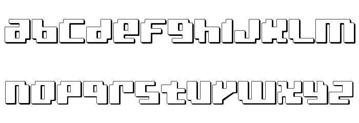 bad robot 3d Font LOWERCASE