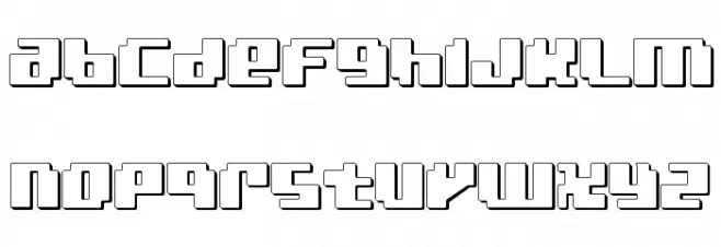 bad robot 3d Caratteri MINUSCOLO