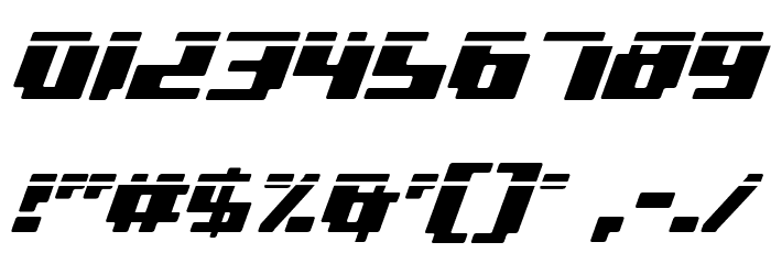 bad robot italic laser フォント その他の文字