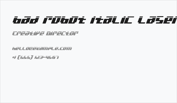 bad robot italic laser Business Card