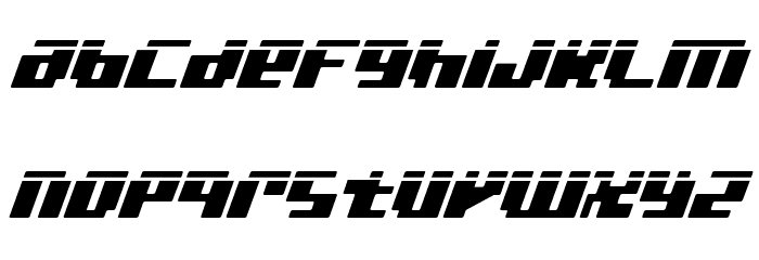 bad robot italic laser フォント 小文字