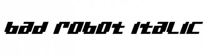 bad robot italic  免费字体下载